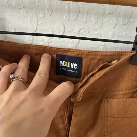 Anthropologie Maeve Colette Tan Camel Longline Shorts Size 26 NWT - Picture 4 of 6